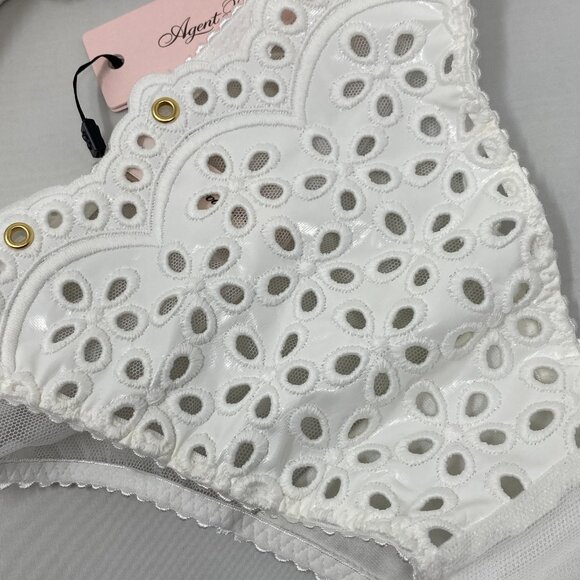 Agent Provocateur Nicoletti White 36DD/4 Set NWT - Picture 10 of 14